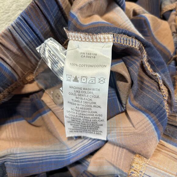 Pendleton Plaid Boxer Shorts Drawstring Waist Men's Size Medium Blue Brown - Picture 4 of 9